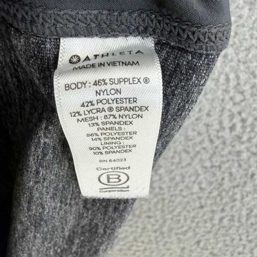 Athleta Womens Active Skort Gray Space Dye Drawstring Pockets Size M Medium